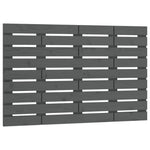Wall Headboard Grey 106x3x63 cm Solid Wood Pine - Bargainia.com - 