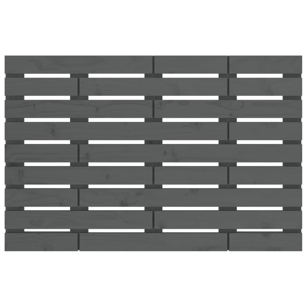 Wall Headboard Grey 106x3x63 cm Solid Wood Pine - Bargainia.com - 