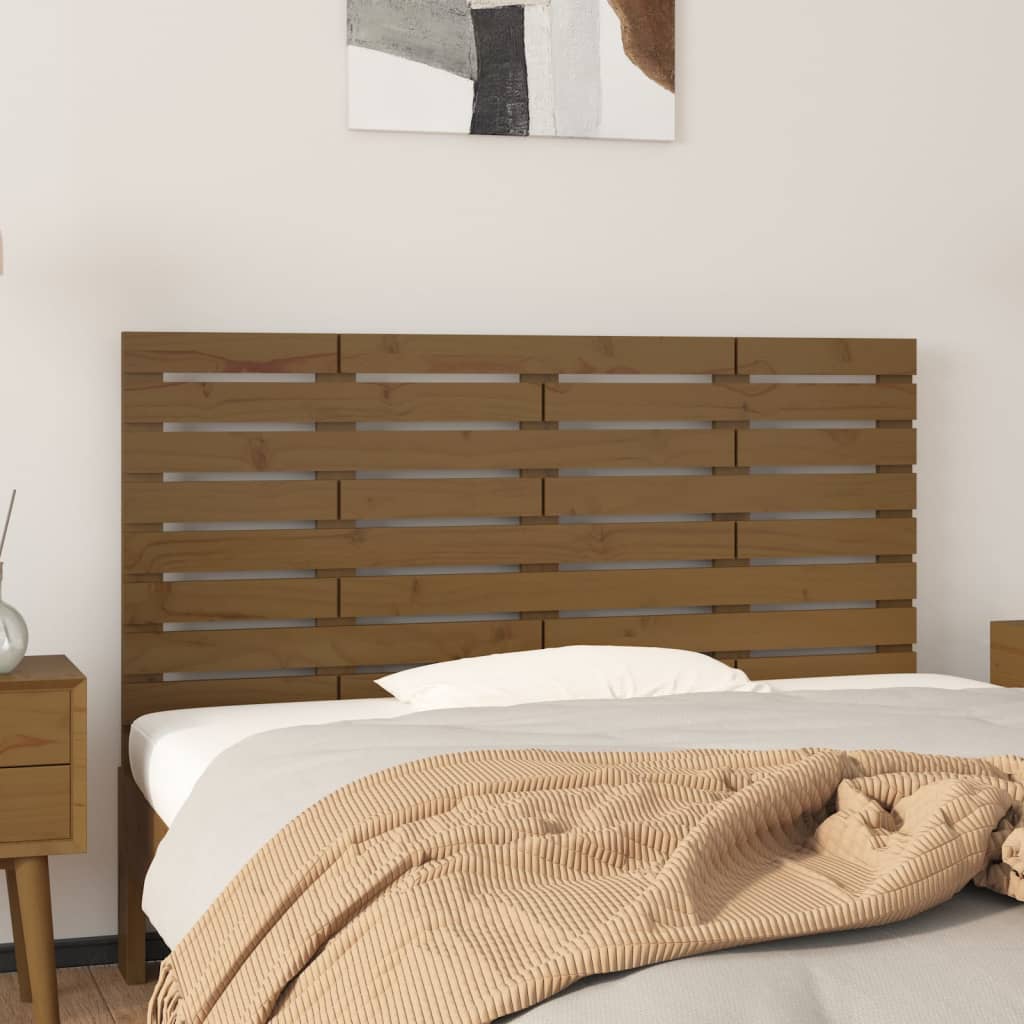 Wall Headboard Honey Brown 146x3x63 cm Solid Wood Pine - Bargainia.com - 8720845684549 - 824736