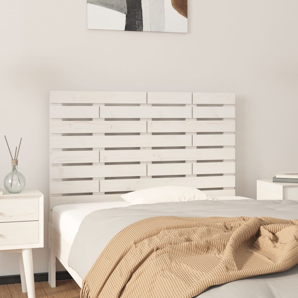 Wall Headboard White 106x3x63 cm Solid Wood Pine - Bargainia.com - 8720845684327 - 824714