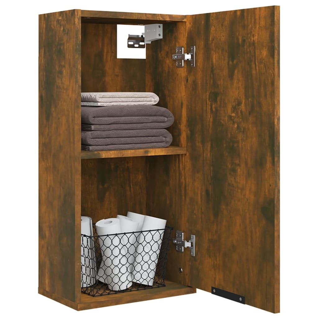 Wall - mounted Bathroom Cabinet Smoked Oak 32x20x67 cm - Bargainia.com - 8720287084280 - 817060
