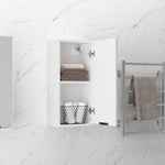 Wall - mounted Bathroom Cabinet White 32x20x67 cm - Bargainia.com - 