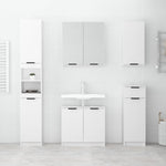 Wall - mounted Bathroom Cabinet White 32x20x67 cm - Bargainia.com - 