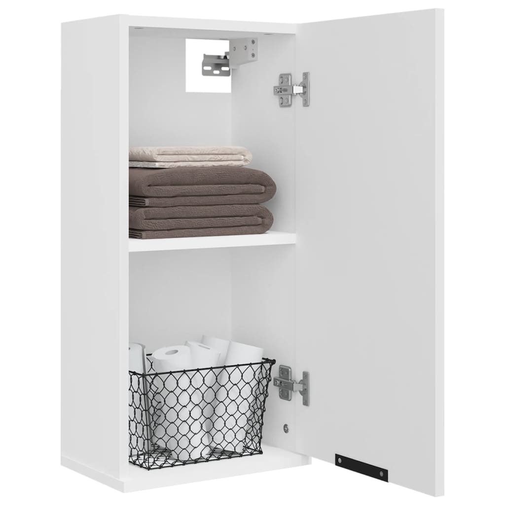 Wall - mounted Bathroom Cabinet White 32x20x67 cm - Bargainia.com - 