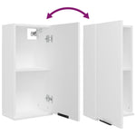 Wall - mounted Bathroom Cabinet White 32x20x67 cm - Bargainia.com - 