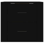 Wall - mounted Bedside Cabinet Black 50x36x47 cm - Bargainia.com - 