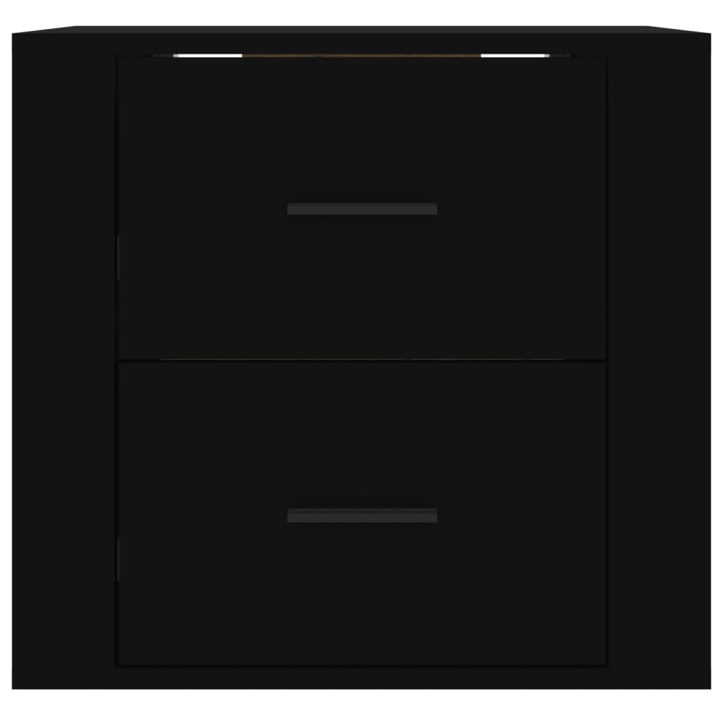 Wall - mounted Bedside Cabinet Black 50x36x47 cm - Bargainia.com - 
