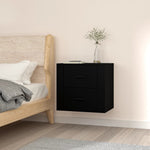 Wall - mounted Bedside Cabinet Black 50x36x47 cm - Bargainia.com - 