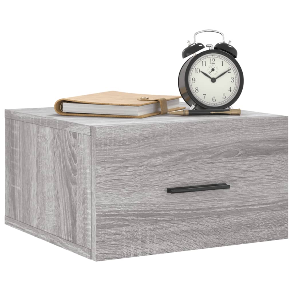 Wall - mounted Bedside Cabinet Grey Sonoma 35x35x20 cm - Bargainia.com - 