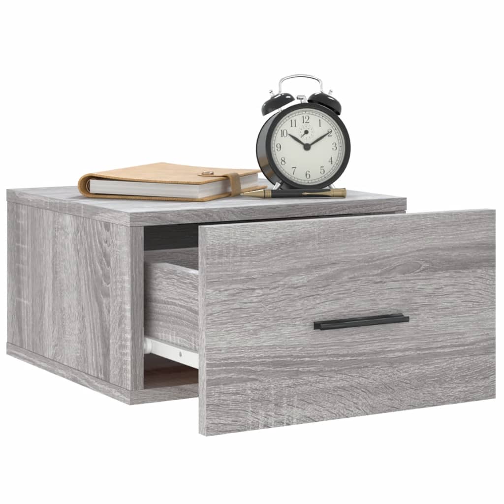 Wall - mounted Bedside Cabinet Grey Sonoma 35x35x20 cm - Bargainia.com - 