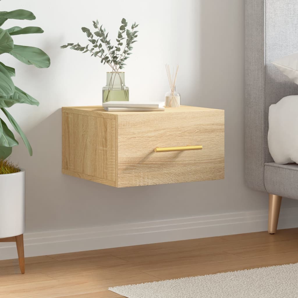 Wall - mounted Bedside Cabinet Sonoma Oak 35x35x20 cm - Bargainia.com - 8720845946357 - 829794