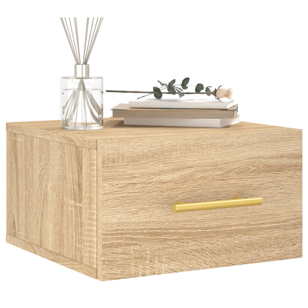 Wall - mounted Bedside Cabinet Sonoma Oak 35x35x20 cm - Bargainia.com - 8720845946357 - 829794
