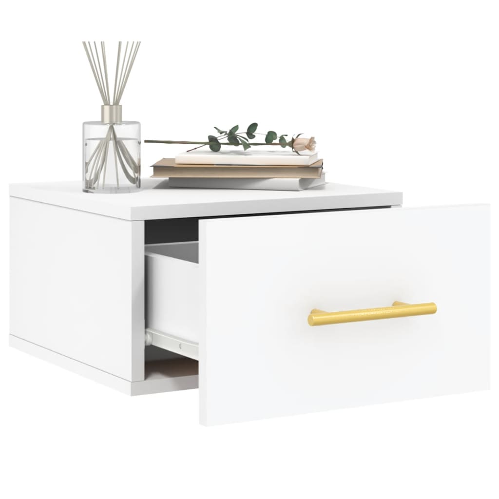 Wall - mounted Bedside Cabinet White 35x35x20 cm - Bargainia.com - 8720845946296 - 829788