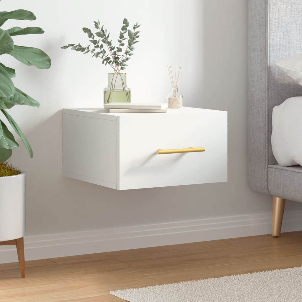 Wall - mounted Bedside Cabinet White 35x35x20 cm - Bargainia.com - 8720845946296 - 829788