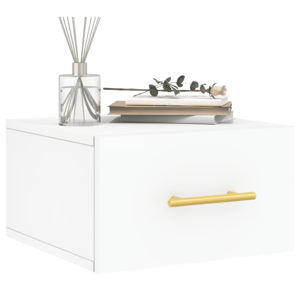 Wall - mounted Bedside Cabinet White 35x35x20 cm - Bargainia.com - 8720845946296 - 829788
