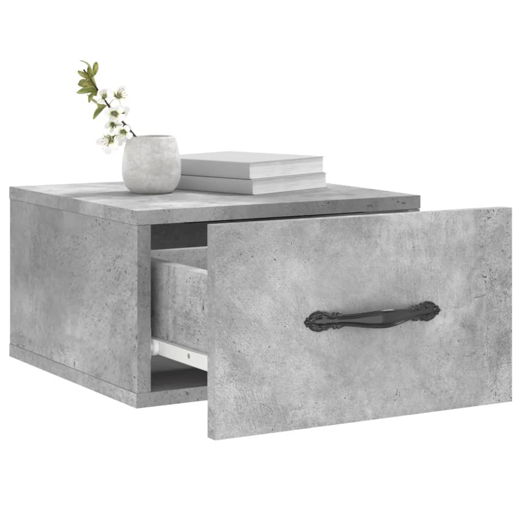 Wall - mounted Bedside Cabinets 2 pcs Concrete Grey 35x35x20 cm - Bargainia.com - 