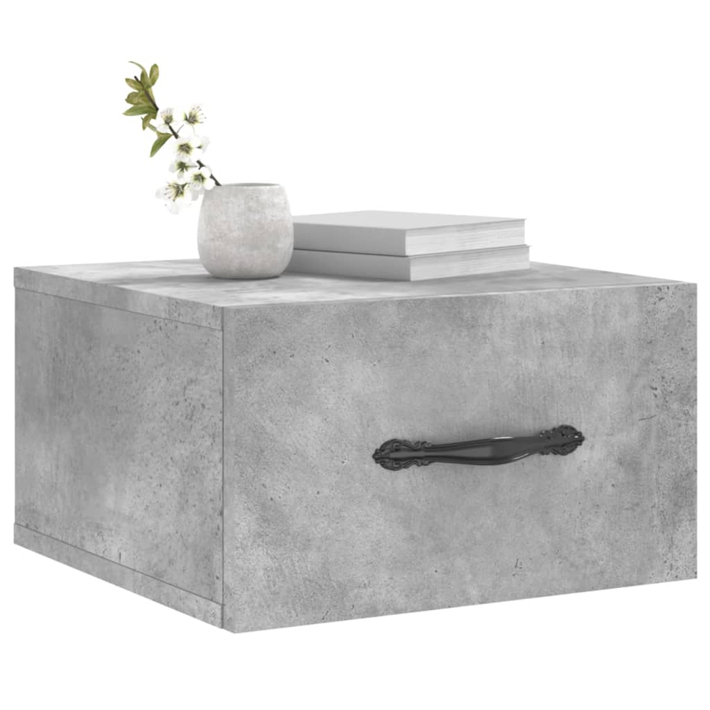 Wall - mounted Bedside Cabinets 2 pcs Concrete Grey 35x35x20 cm - Bargainia.com - 