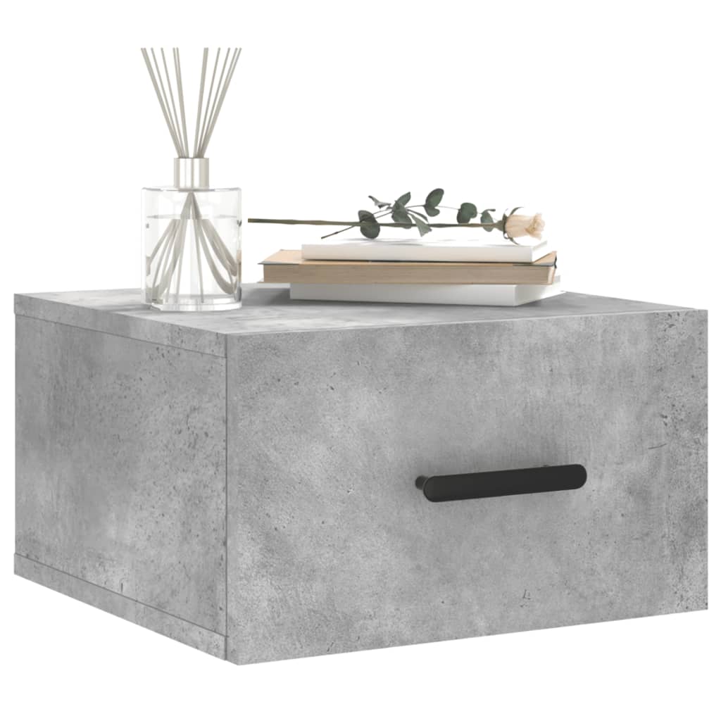 Wall - mounted Bedside Cabinets 2 pcs Concrete Grey 35x35x20 cm - Bargainia.com - 