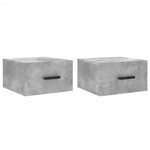 Wall - mounted Bedside Cabinets 2 pcs Concrete Grey 35x35x20 cm - Bargainia.com - 