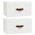 Wall - mounted Bedside Cabinets 2 pcs White 40x29.5x22 cm - Bargainia.com - 