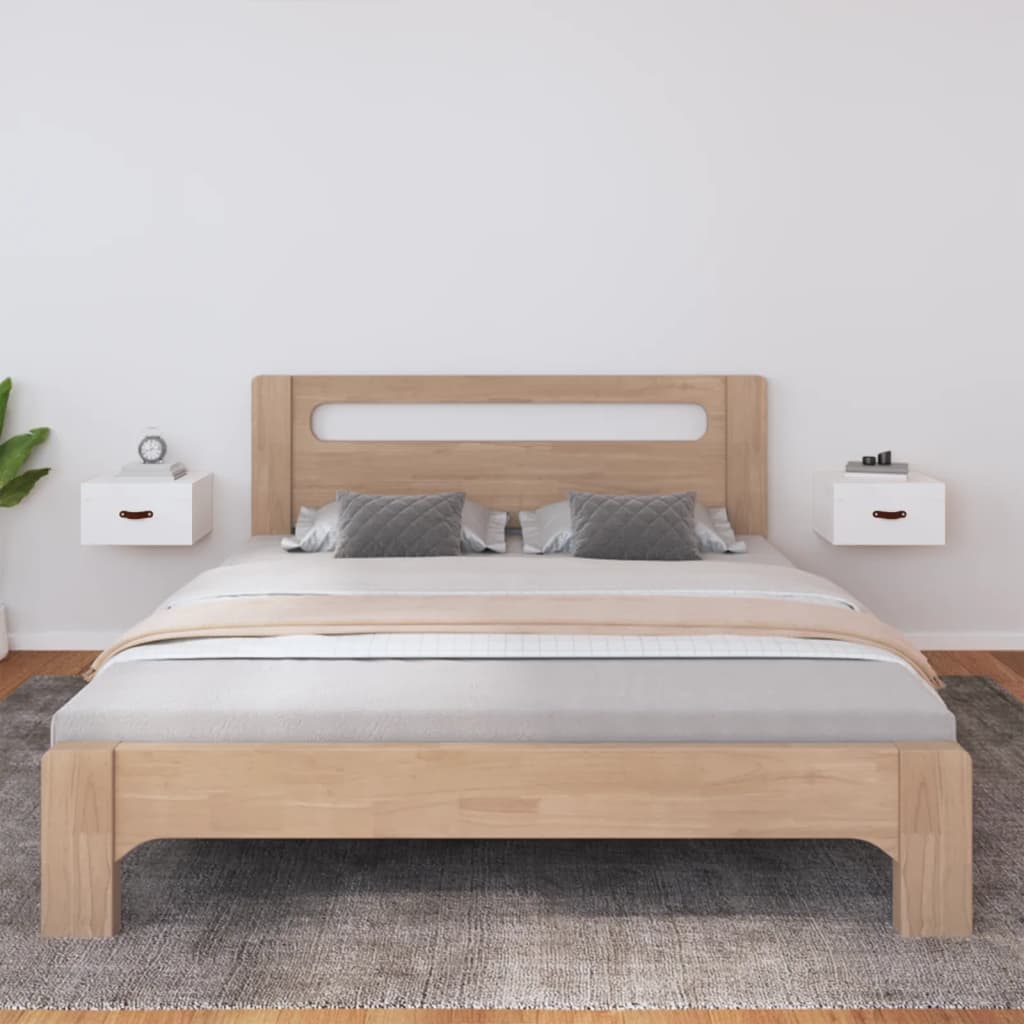 Wall - mounted Bedside Cabinets 2 pcs White 40x29.5x22 cm - Bargainia.com - 