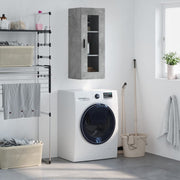Wall Mounted Cabinet Concrete Grey 34.5x34x90 cm - Bargainia.com - 