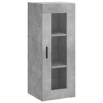 Wall Mounted Cabinet Concrete Grey 34.5x34x90 cm - Bargainia.com - 