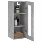 Wall Mounted Cabinet Concrete Grey 34.5x34x90 cm - Bargainia.com - 