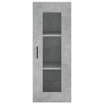 Wall Mounted Cabinet Concrete Grey 34.5x34x90 cm - Bargainia.com - 