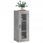 Wall Mounted Cabinet Concrete Grey 34.5x34x90 cm - Bargainia.com - 