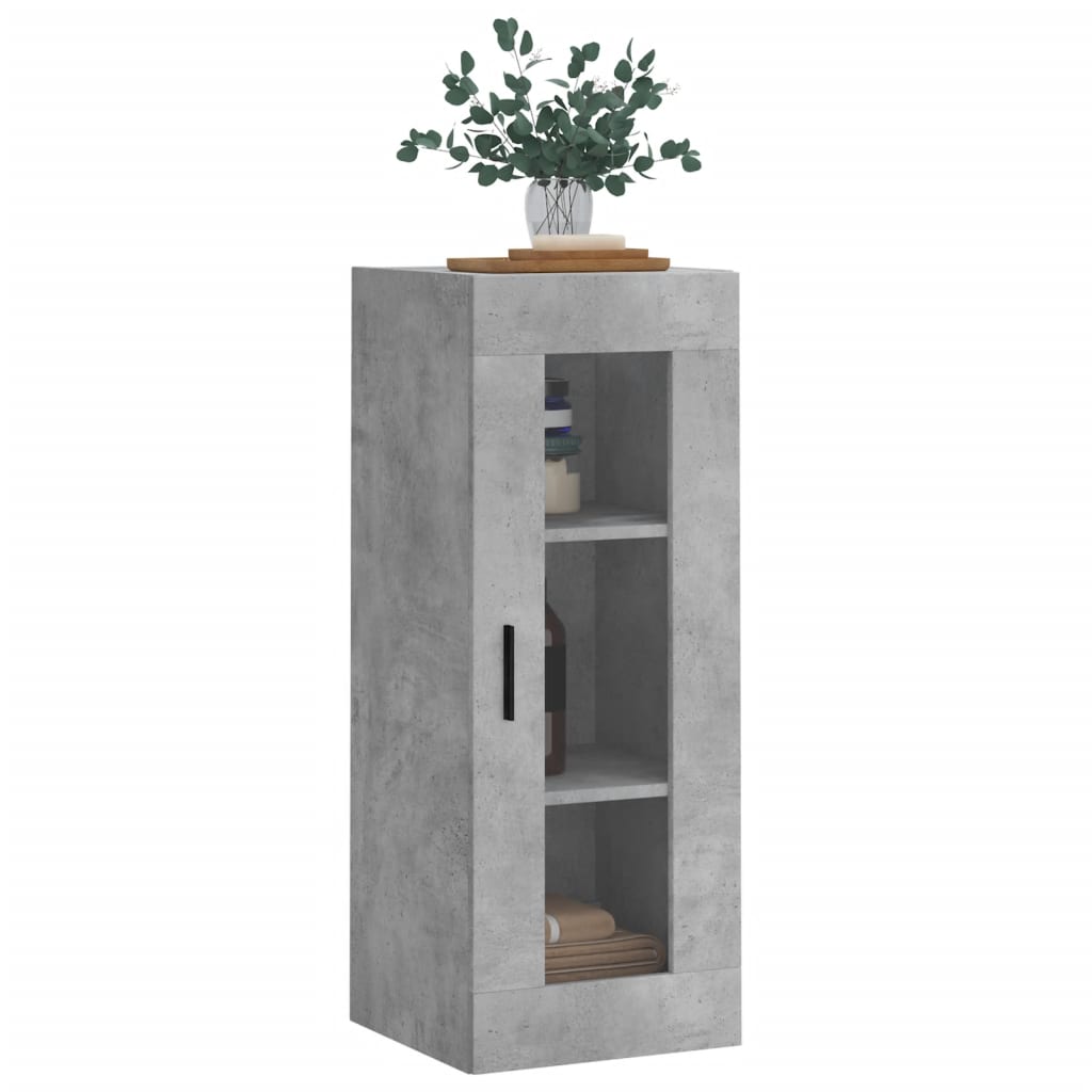 Wall Mounted Cabinet Concrete Grey 34.5x34x90 cm - Bargainia.com - 