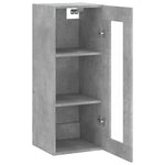 Wall Mounted Cabinet Concrete Grey 34.5x34x90 cm - Bargainia.com - 