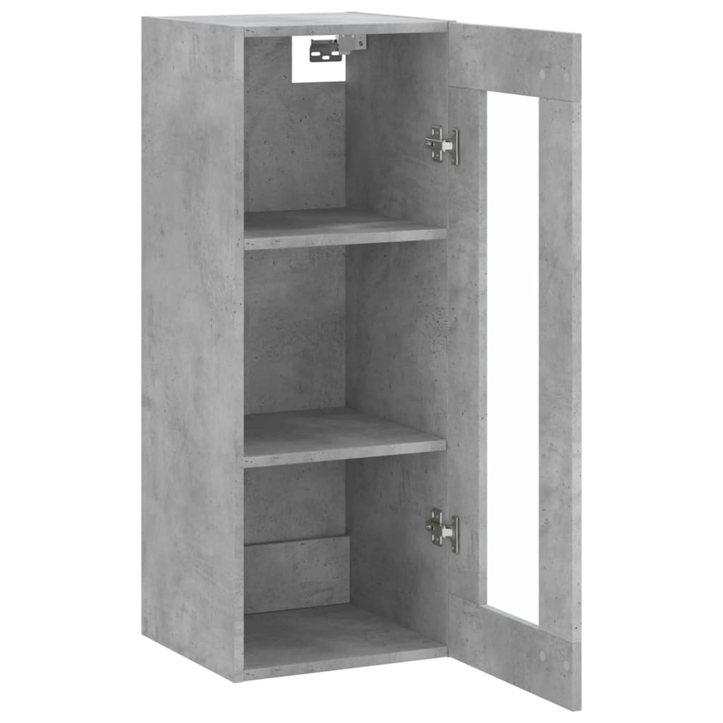 Wall Mounted Cabinet Concrete Grey 34.5x34x90 cm - Bargainia.com - 