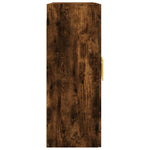 Wall Mounted Cabinets 2 pcs Smoked Oak Engineered Wood - Bargainia.com - 