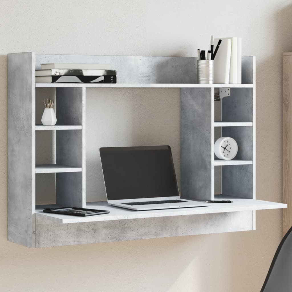 Wall - Mounted Desk Concrete Grey 105x48x75 cm Engineered Wood - Bargainia.com - 8721102813931 - 847971
