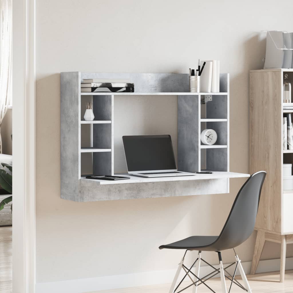 Wall - Mounted Desk Concrete Grey 105x48x75 cm Engineered Wood - Bargainia.com - 8721102813931 - 847971
