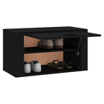 Wall - mounted Shoe Cabinet Black 70x35x38 cm Engineered Wood - Bargainia.com - 
