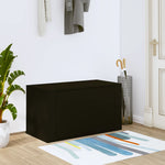 Wall - mounted Shoe Cabinet Black 70x35x38 cm Engineered Wood - Bargainia.com - 