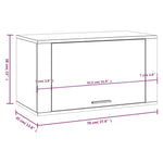 Wall - mounted Shoe Cabinet Black 70x35x38 cm Engineered Wood - Bargainia.com - 