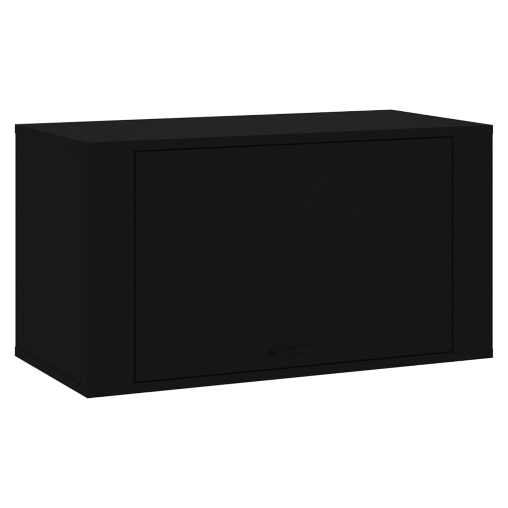 Wall - mounted Shoe Cabinet Black 70x35x38 cm Engineered Wood - Bargainia.com - 