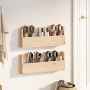 Wall - mounted Shoe Racks 2 pcs 59x9x23 cm Solid Wood Pine - Bargainia.com - 8720845852894 - 833273