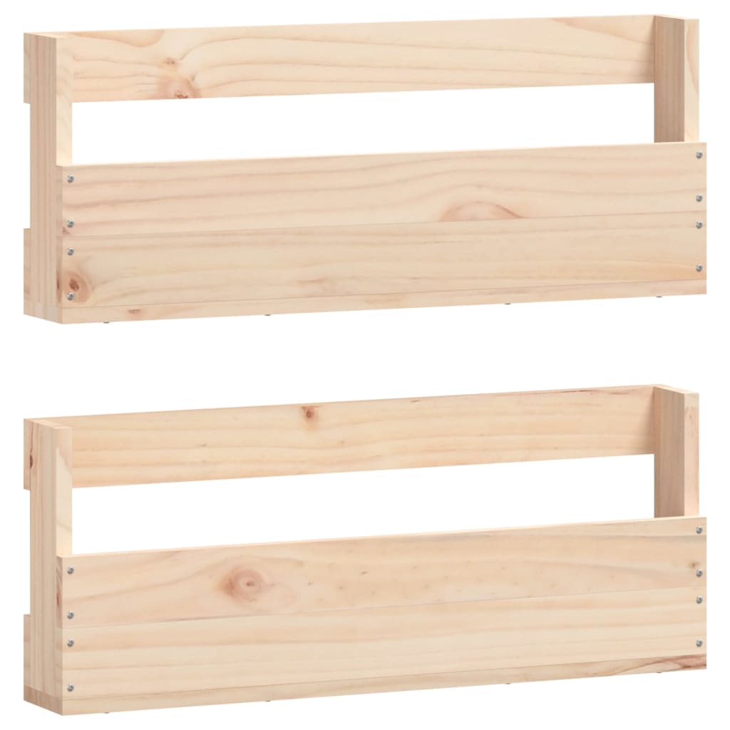 Wall - mounted Shoe Racks 2 pcs 59x9x23 cm Solid Wood Pine - Bargainia.com - 8720845852894 - 833273