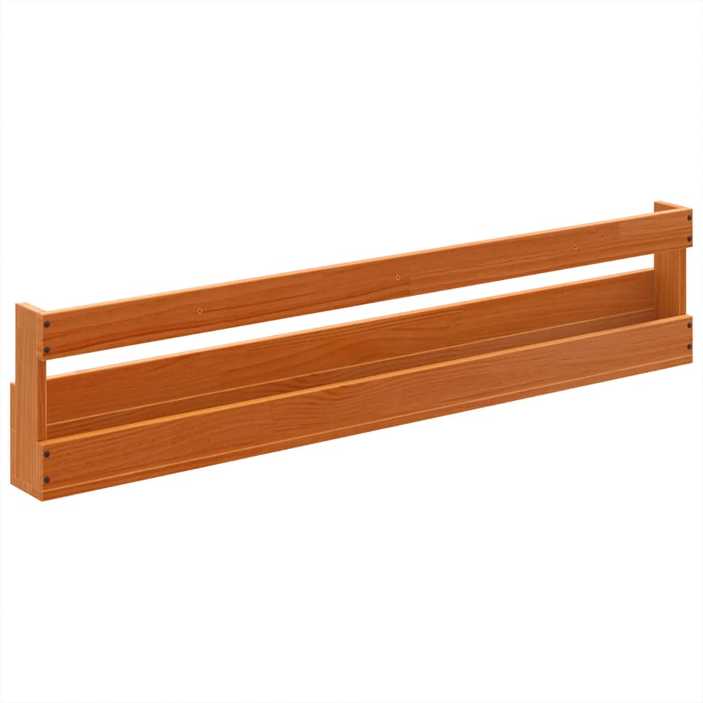 Wall - mounted Shoe Racks 2 pcs Wax Brown 110x8.5x23.5 cm Solid Wood Pine - Bargainia.com - 