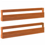 Wall - mounted Shoe Racks 2 pcs Wax Brown 110x8.5x23.5 cm Solid Wood Pine - Bargainia.com - 