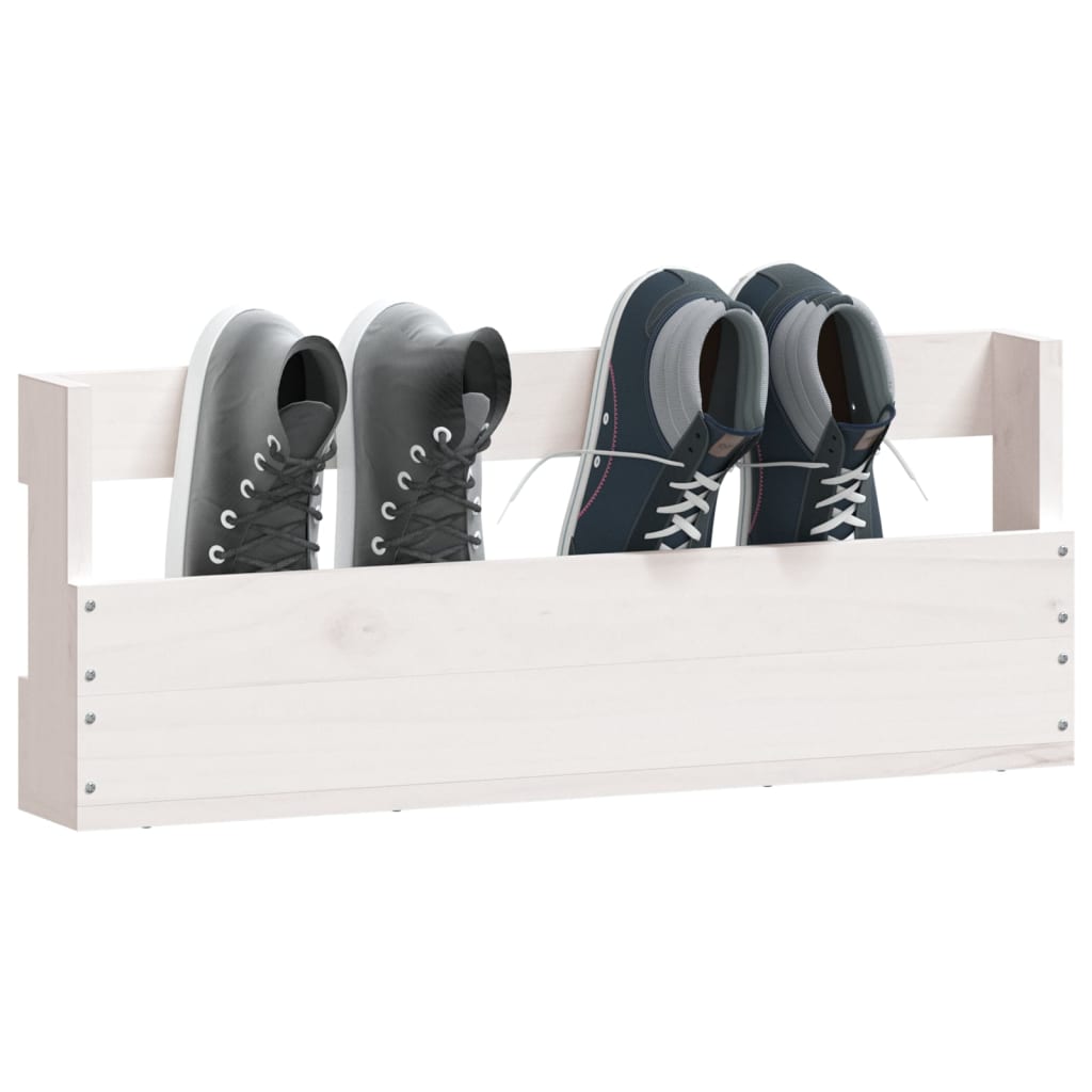 Wall - mounted Shoe Racks 2 pcs White 59x9x23 cm Solid Wood Pine - Bargainia.com - 8720845852900 - 833274
