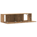 Wall Mounted TV Cabinet Artisan Oak 120x30x30 cm Engineered Wood - Bargainia.com - 