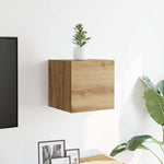 Wall Mounted TV Cabinet Artisan Oak 30.5x30x30 cm - Bargainia.com - 