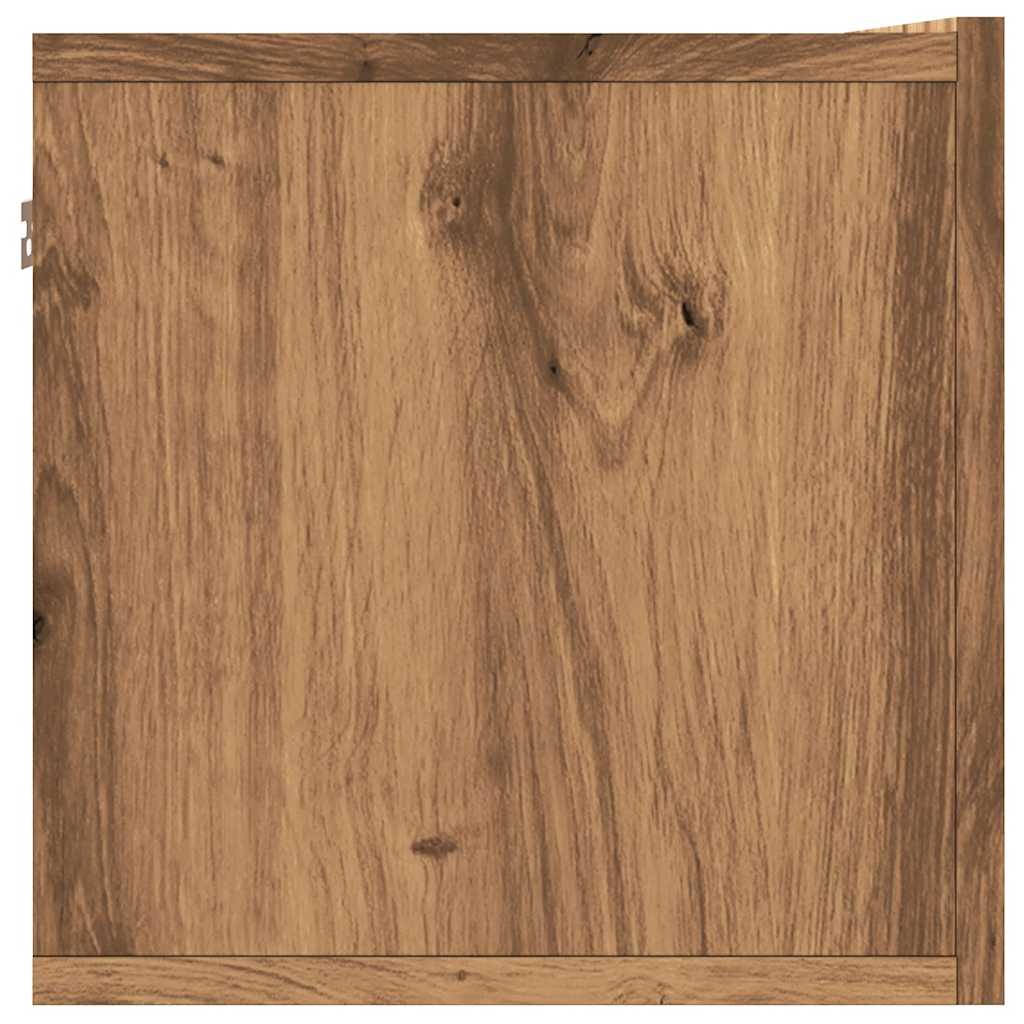 Wall Mounted TV Cabinet Artisan Oak 80x30x30 cm Engineered Wood - Bargainia.com - 
