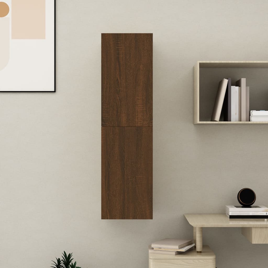 Wall - mounted TV Cabinet Brown Oak 30.5x30x110 cm - Bargainia.com - 8720845737085 - 826680