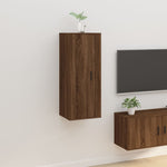 Wall Mounted TV Cabinet Brown Oak 40x34,5x100 cm - Bargainia.com - 